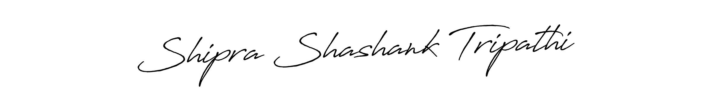 Antro_Vectra_Bolder is a professional signature style that is perfect for those who want to add a touch of class to their signature. It is also a great choice for those who want to make their signature more unique. Get Shipra Shashank Tripathi name to fancy signature for free. Shipra Shashank Tripathi signature style 7 images and pictures png