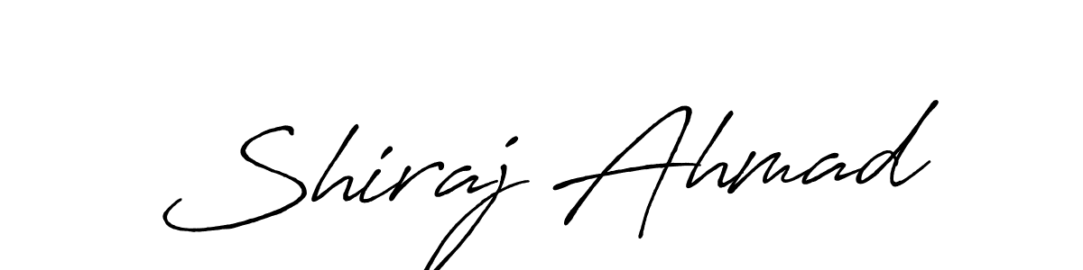 Antro_Vectra_Bolder is a professional signature style that is perfect for those who want to add a touch of class to their signature. It is also a great choice for those who want to make their signature more unique. Get Shiraj Ahmad name to fancy signature for free. Shiraj Ahmad signature style 7 images and pictures png