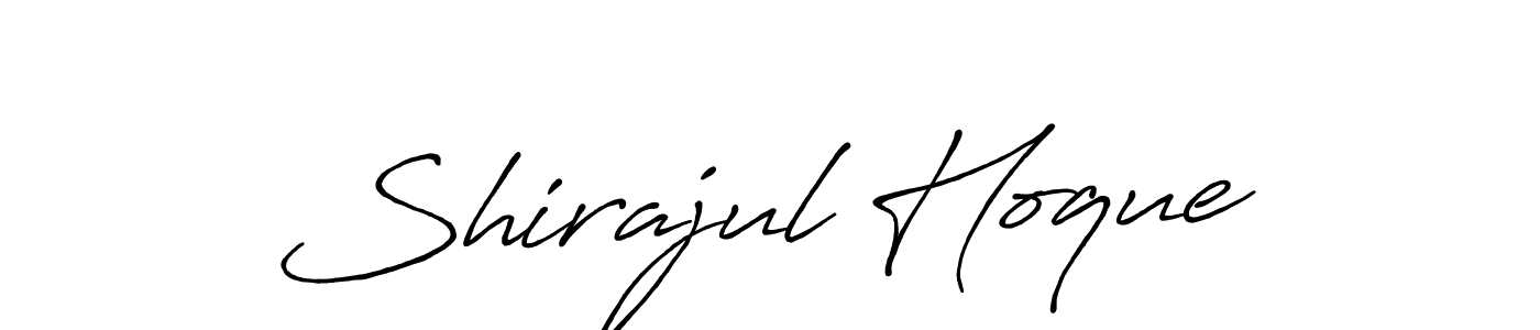 Use a signature maker to create a handwritten signature online. With this signature software, you can design (Antro_Vectra_Bolder) your own signature for name Shirajul Hoque. Shirajul Hoque signature style 7 images and pictures png