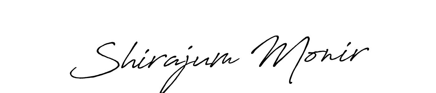 if you are searching for the best signature style for your name Shirajum Monir. so please give up your signature search. here we have designed multiple signature styles  using Antro_Vectra_Bolder. Shirajum Monir signature style 7 images and pictures png