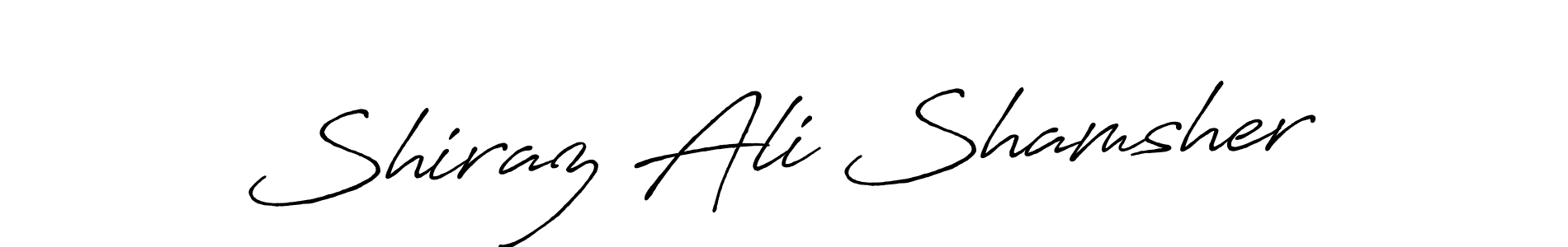 How to make Shiraz Ali Shamsher name signature. Use Antro_Vectra_Bolder style for creating short signs online. This is the latest handwritten sign. Shiraz Ali Shamsher signature style 7 images and pictures png