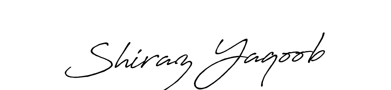 Shiraz Yaqoob stylish signature style. Best Handwritten Sign (Antro_Vectra_Bolder) for my name. Handwritten Signature Collection Ideas for my name Shiraz Yaqoob. Shiraz Yaqoob signature style 7 images and pictures png