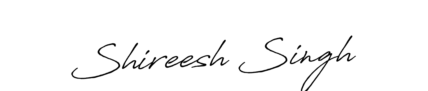 How to make Shireesh Singh signature? Antro_Vectra_Bolder is a professional autograph style. Create handwritten signature for Shireesh Singh name. Shireesh Singh signature style 7 images and pictures png