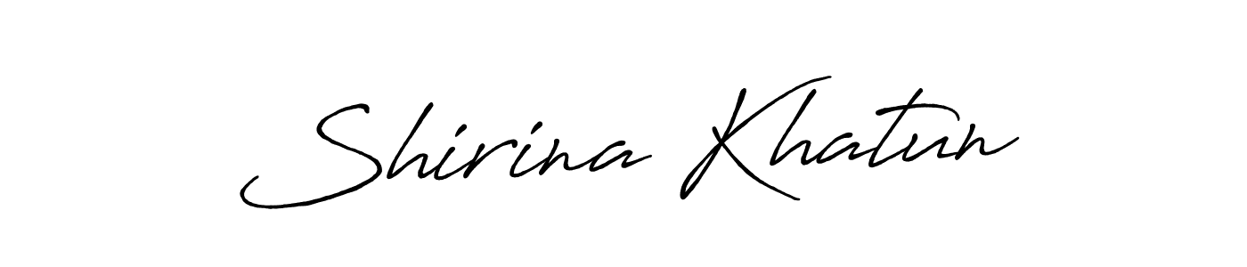 Create a beautiful signature design for name Shirina Khatun. With this signature (Antro_Vectra_Bolder) fonts, you can make a handwritten signature for free. Shirina Khatun signature style 7 images and pictures png