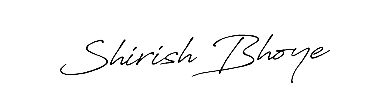 The best way (Antro_Vectra_Bolder) to make a short signature is to pick only two or three words in your name. The name Shirish Bhoye include a total of six letters. For converting this name. Shirish Bhoye signature style 7 images and pictures png