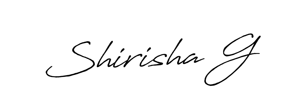 You should practise on your own different ways (Antro_Vectra_Bolder) to write your name (Shirisha G) in signature. don't let someone else do it for you. Shirisha G signature style 7 images and pictures png