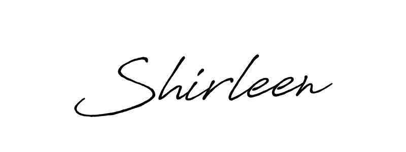 Create a beautiful signature design for name Shirleen. With this signature (Antro_Vectra_Bolder) fonts, you can make a handwritten signature for free. Shirleen signature style 7 images and pictures png