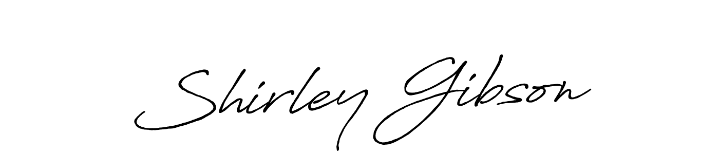 Create a beautiful signature design for name Shirley Gibson. With this signature (Antro_Vectra_Bolder) fonts, you can make a handwritten signature for free. Shirley Gibson signature style 7 images and pictures png