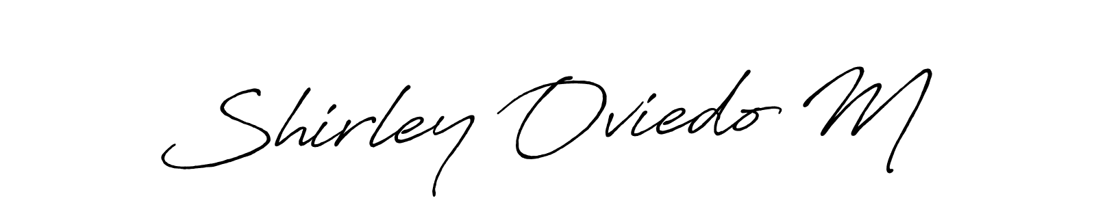 Make a beautiful signature design for name Shirley Oviedo M. With this signature (Antro_Vectra_Bolder) style, you can create a handwritten signature for free. Shirley Oviedo M signature style 7 images and pictures png