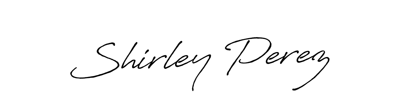 How to make Shirley Perez name signature. Use Antro_Vectra_Bolder style for creating short signs online. This is the latest handwritten sign. Shirley Perez signature style 7 images and pictures png