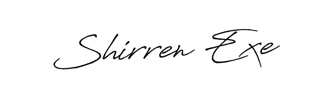 Make a beautiful signature design for name Shirren Exe. With this signature (Antro_Vectra_Bolder) style, you can create a handwritten signature for free. Shirren Exe signature style 7 images and pictures png