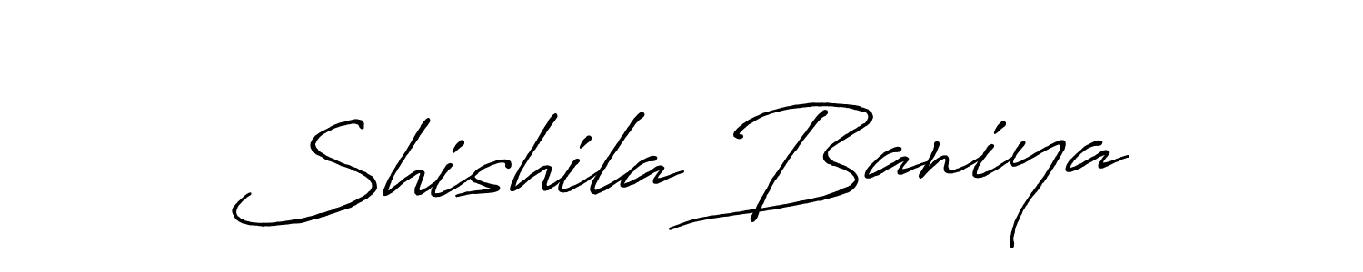 How to make Shishila Baniya signature? Antro_Vectra_Bolder is a professional autograph style. Create handwritten signature for Shishila Baniya name. Shishila Baniya signature style 7 images and pictures png