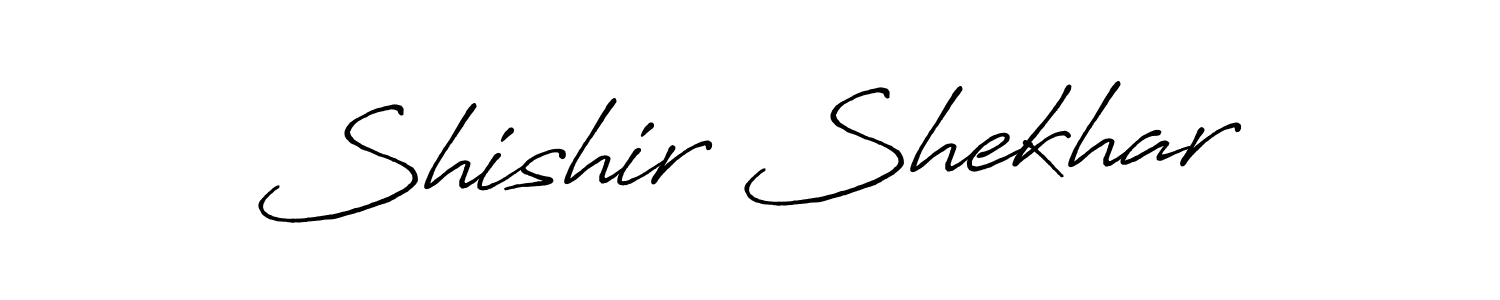 How to make Shishir Shekhar name signature. Use Antro_Vectra_Bolder style for creating short signs online. This is the latest handwritten sign. Shishir Shekhar signature style 7 images and pictures png
