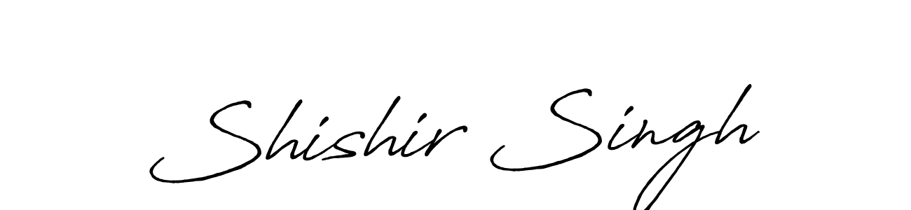 How to make Shishir Singh name signature. Use Antro_Vectra_Bolder style for creating short signs online. This is the latest handwritten sign. Shishir Singh signature style 7 images and pictures png