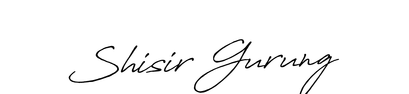 How to make Shisir Gurung signature? Antro_Vectra_Bolder is a professional autograph style. Create handwritten signature for Shisir Gurung name. Shisir Gurung signature style 7 images and pictures png