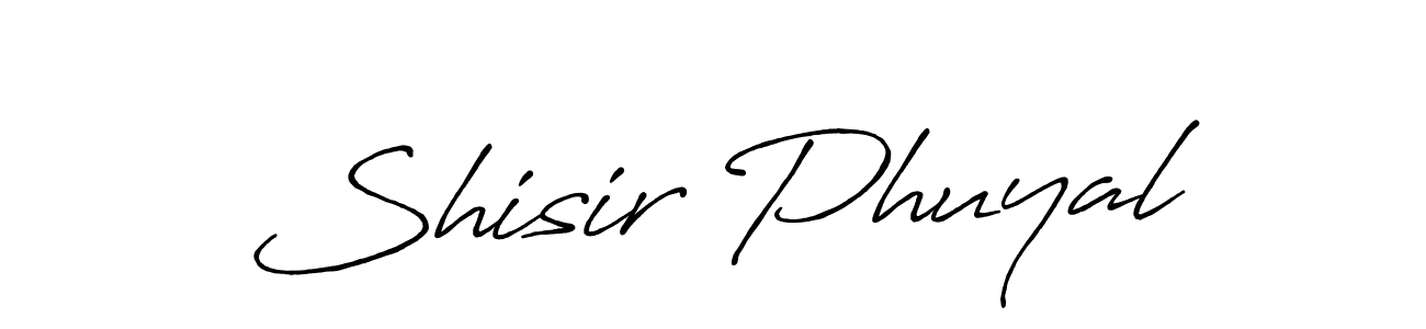 The best way (Antro_Vectra_Bolder) to make a short signature is to pick only two or three words in your name. The name Shisir Phuyal include a total of six letters. For converting this name. Shisir Phuyal signature style 7 images and pictures png