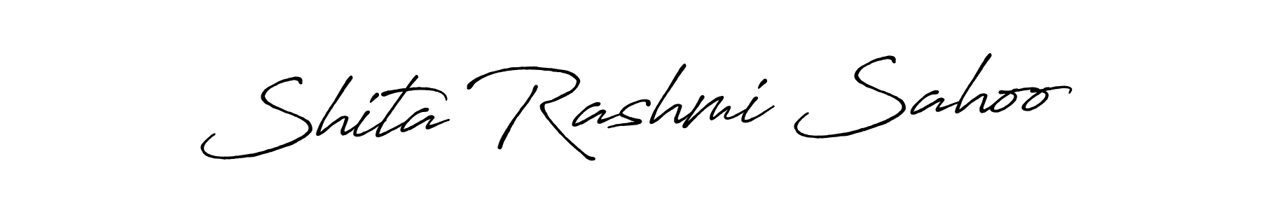 The best way (Antro_Vectra_Bolder) to make a short signature is to pick only two or three words in your name. The name Shita Rashmi Sahoo include a total of six letters. For converting this name. Shita Rashmi Sahoo signature style 7 images and pictures png