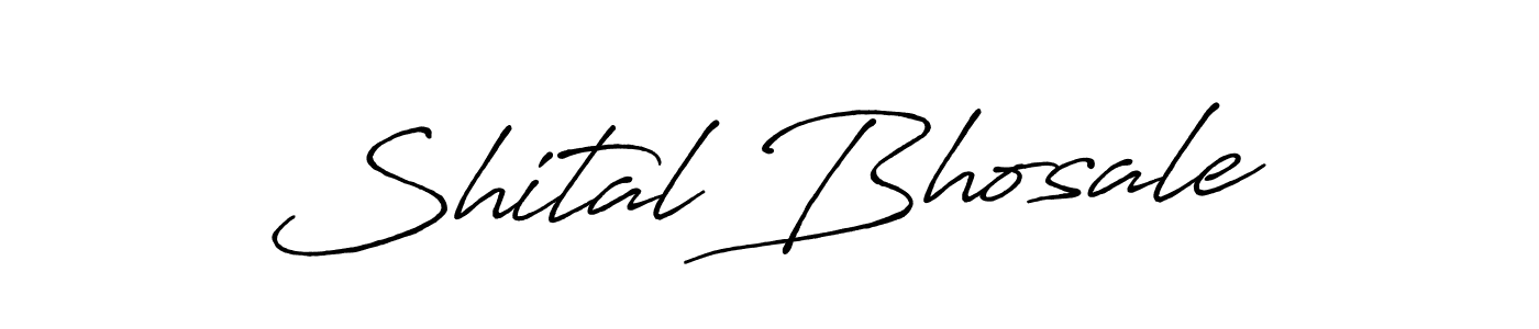 Design your own signature with our free online signature maker. With this signature software, you can create a handwritten (Antro_Vectra_Bolder) signature for name Shital Bhosale. Shital Bhosale signature style 7 images and pictures png