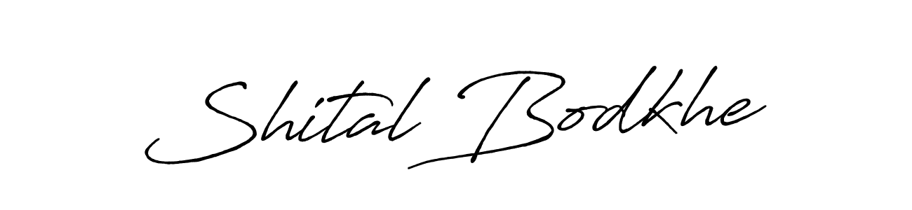 Create a beautiful signature design for name Shital Bodkhe. With this signature (Antro_Vectra_Bolder) fonts, you can make a handwritten signature for free. Shital Bodkhe signature style 7 images and pictures png