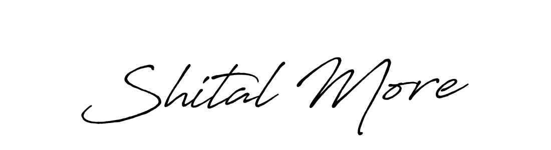 Use a signature maker to create a handwritten signature online. With this signature software, you can design (Antro_Vectra_Bolder) your own signature for name Shital More. Shital More signature style 7 images and pictures png
