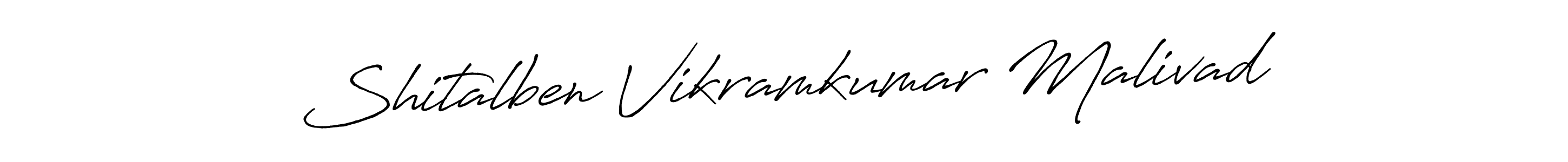 Also we have Shitalben Vikramkumar Malivad name is the best signature style. Create professional handwritten signature collection using Antro_Vectra_Bolder autograph style. Shitalben Vikramkumar Malivad signature style 7 images and pictures png