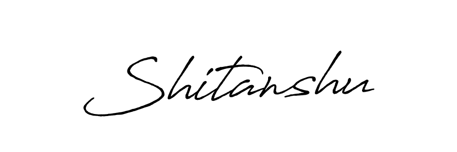 Use a signature maker to create a handwritten signature online. With this signature software, you can design (Antro_Vectra_Bolder) your own signature for name Shitanshu. Shitanshu signature style 7 images and pictures png
