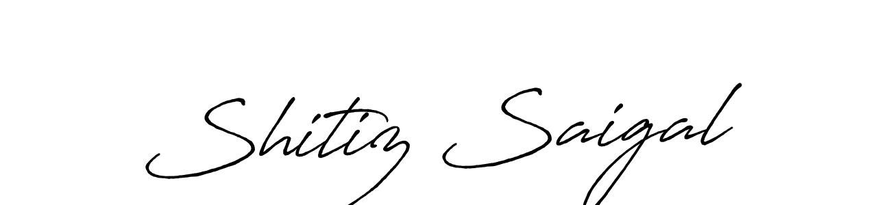 You can use this online signature creator to create a handwritten signature for the name Shitiz Saigal. This is the best online autograph maker. Shitiz Saigal signature style 7 images and pictures png