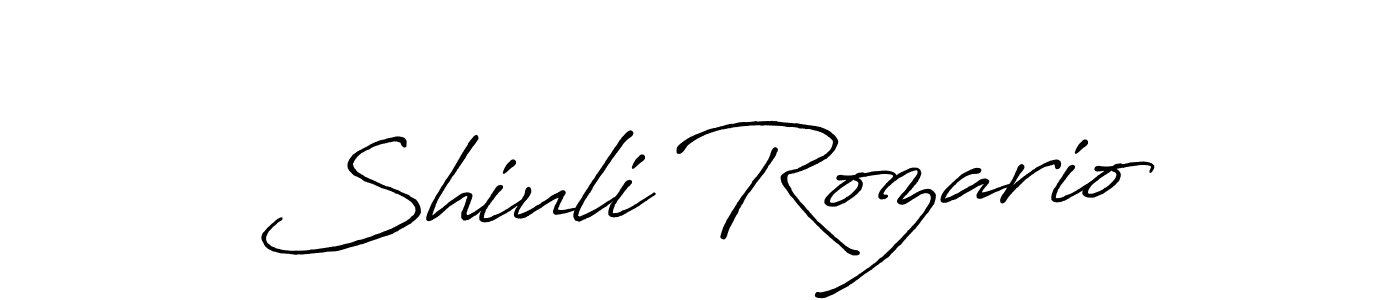 Create a beautiful signature design for name Shiuli Rozario. With this signature (Antro_Vectra_Bolder) fonts, you can make a handwritten signature for free. Shiuli Rozario signature style 7 images and pictures png