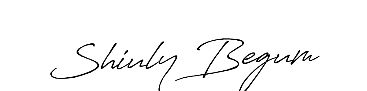 The best way (Antro_Vectra_Bolder) to make a short signature is to pick only two or three words in your name. The name Shiuly Begum include a total of six letters. For converting this name. Shiuly Begum signature style 7 images and pictures png