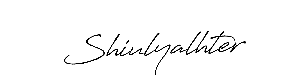 Create a beautiful signature design for name Shiulyalhter. With this signature (Antro_Vectra_Bolder) fonts, you can make a handwritten signature for free. Shiulyalhter signature style 7 images and pictures png