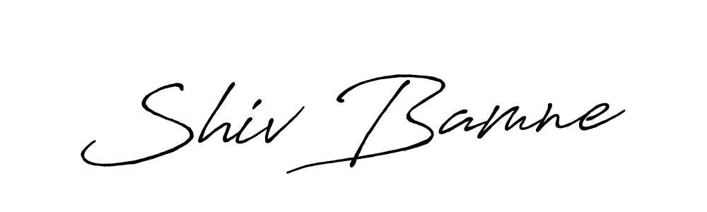 Shiv Bamne stylish signature style. Best Handwritten Sign (Antro_Vectra_Bolder) for my name. Handwritten Signature Collection Ideas for my name Shiv Bamne. Shiv Bamne signature style 7 images and pictures png