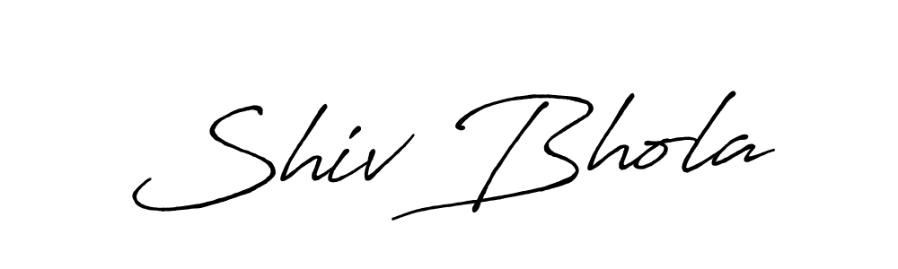 The best way (Antro_Vectra_Bolder) to make a short signature is to pick only two or three words in your name. The name Shiv Bhola include a total of six letters. For converting this name. Shiv Bhola signature style 7 images and pictures png