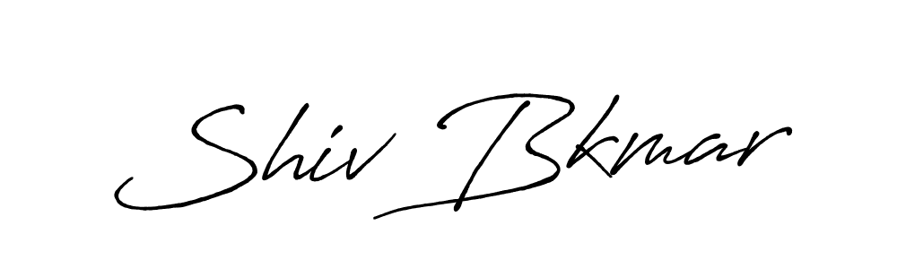 Make a beautiful signature design for name Shiv Bkmar. With this signature (Antro_Vectra_Bolder) style, you can create a handwritten signature for free. Shiv Bkmar signature style 7 images and pictures png