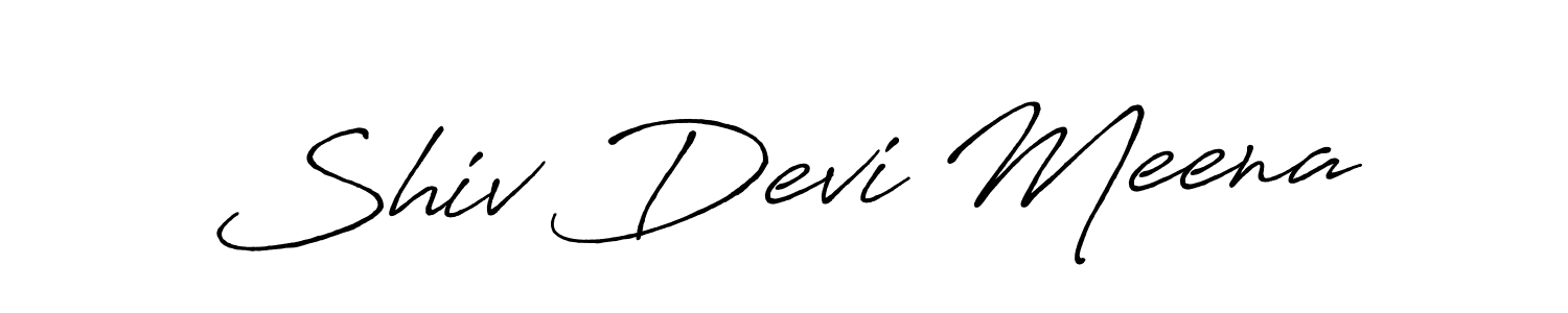 Antro_Vectra_Bolder is a professional signature style that is perfect for those who want to add a touch of class to their signature. It is also a great choice for those who want to make their signature more unique. Get Shiv Devi Meena name to fancy signature for free. Shiv Devi Meena signature style 7 images and pictures png