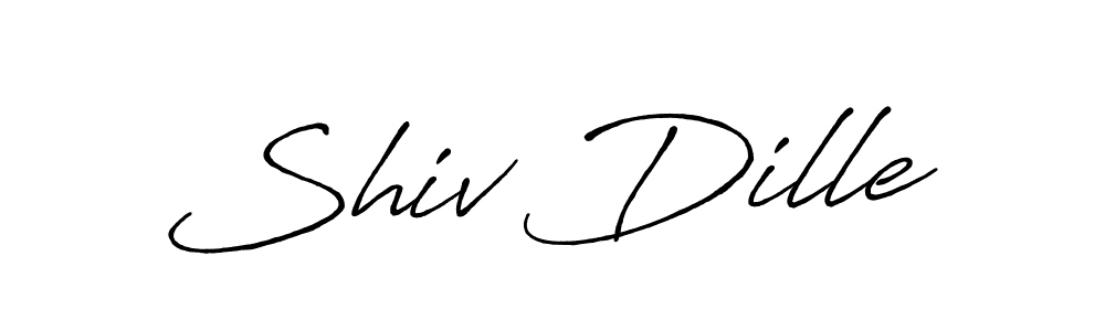 Use a signature maker to create a handwritten signature online. With this signature software, you can design (Antro_Vectra_Bolder) your own signature for name Shiv Dille. Shiv Dille signature style 7 images and pictures png