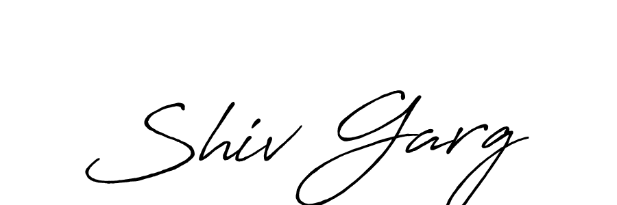 Also we have Shiv Garg name is the best signature style. Create professional handwritten signature collection using Antro_Vectra_Bolder autograph style. Shiv Garg signature style 7 images and pictures png