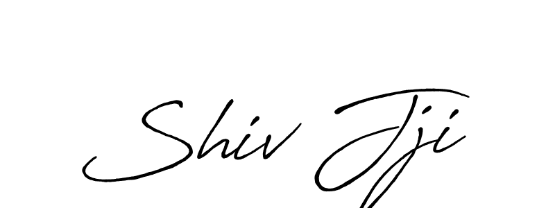 Shiv Jji stylish signature style. Best Handwritten Sign (Antro_Vectra_Bolder) for my name. Handwritten Signature Collection Ideas for my name Shiv Jji. Shiv Jji signature style 7 images and pictures png