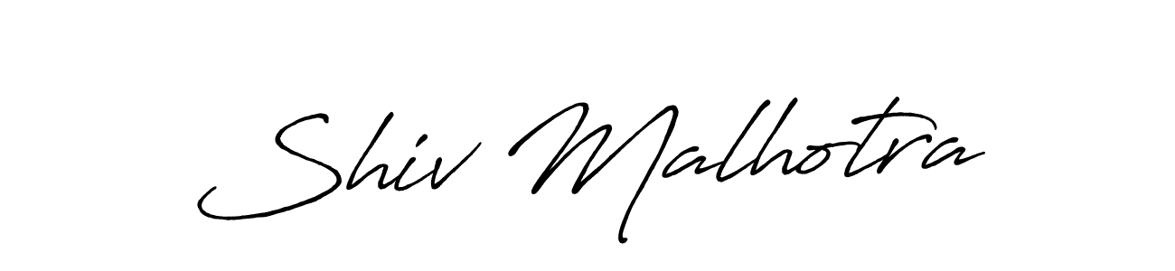Design your own signature with our free online signature maker. With this signature software, you can create a handwritten (Antro_Vectra_Bolder) signature for name Shiv Malhotra. Shiv Malhotra signature style 7 images and pictures png
