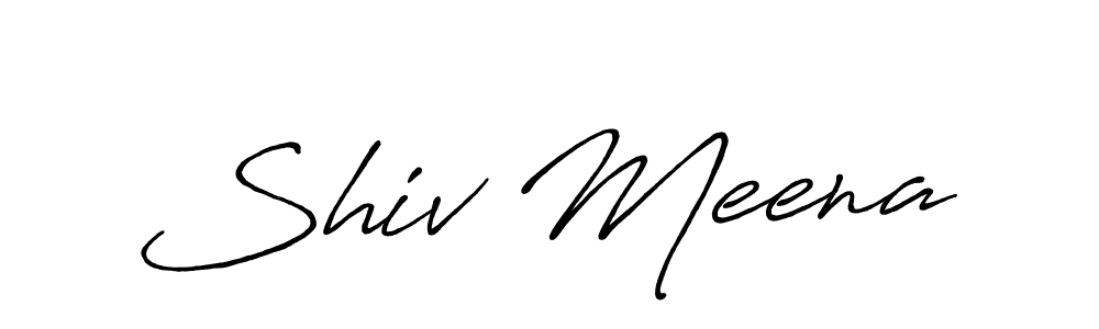 Also we have Shiv Meena name is the best signature style. Create professional handwritten signature collection using Antro_Vectra_Bolder autograph style. Shiv Meena signature style 7 images and pictures png