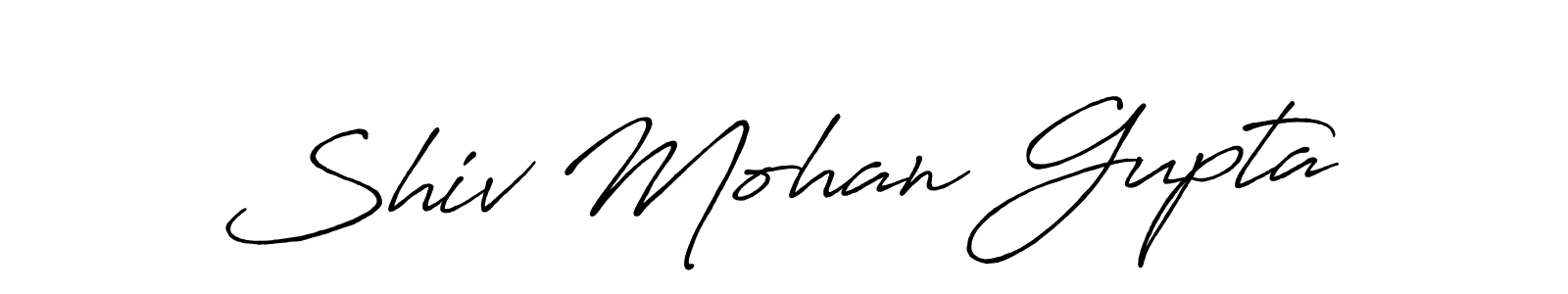 Antro_Vectra_Bolder is a professional signature style that is perfect for those who want to add a touch of class to their signature. It is also a great choice for those who want to make their signature more unique. Get Shiv Mohan Gupta name to fancy signature for free. Shiv Mohan Gupta signature style 7 images and pictures png