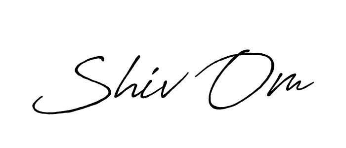 Create a beautiful signature design for name Shiv Om. With this signature (Antro_Vectra_Bolder) fonts, you can make a handwritten signature for free. Shiv Om signature style 7 images and pictures png