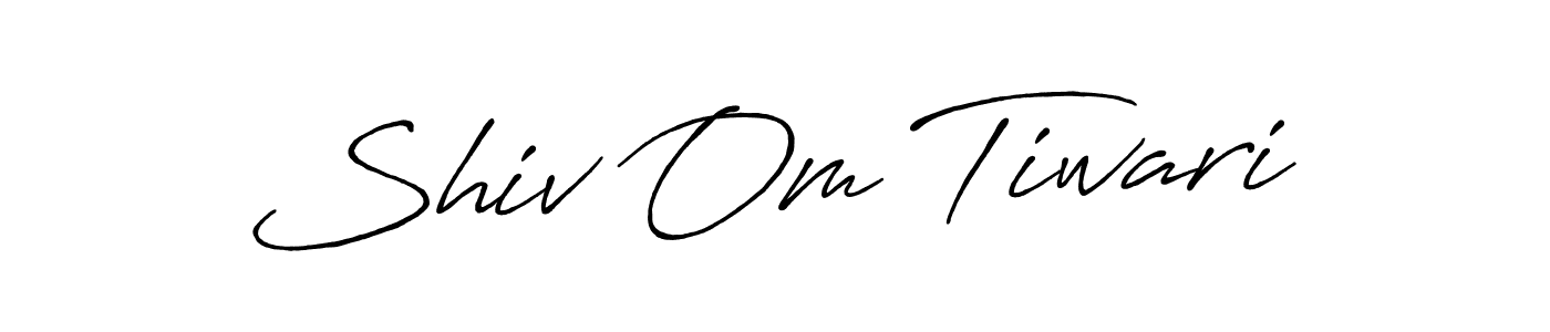 Design your own signature with our free online signature maker. With this signature software, you can create a handwritten (Antro_Vectra_Bolder) signature for name Shiv Om Tiwari. Shiv Om Tiwari signature style 7 images and pictures png