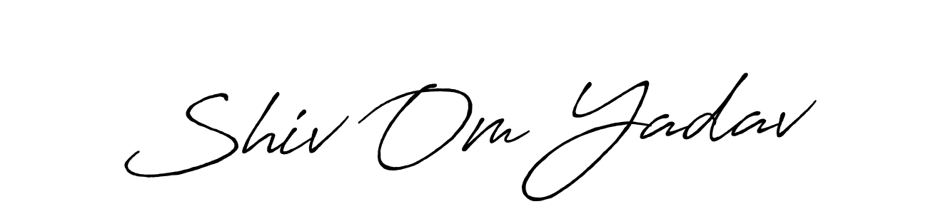 Make a beautiful signature design for name Shiv Om Yadav. With this signature (Antro_Vectra_Bolder) style, you can create a handwritten signature for free. Shiv Om Yadav signature style 7 images and pictures png