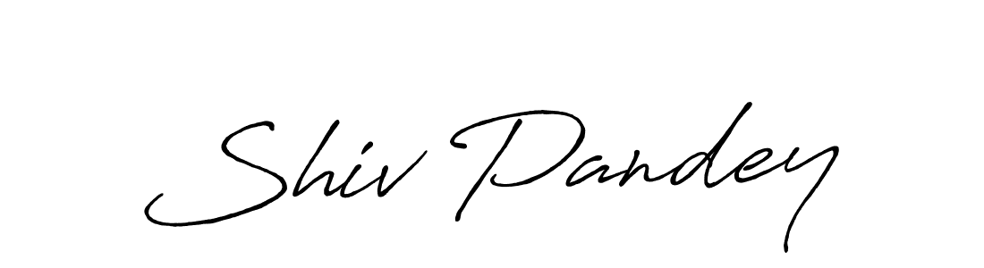 Also we have Shiv Pandey name is the best signature style. Create professional handwritten signature collection using Antro_Vectra_Bolder autograph style. Shiv Pandey signature style 7 images and pictures png