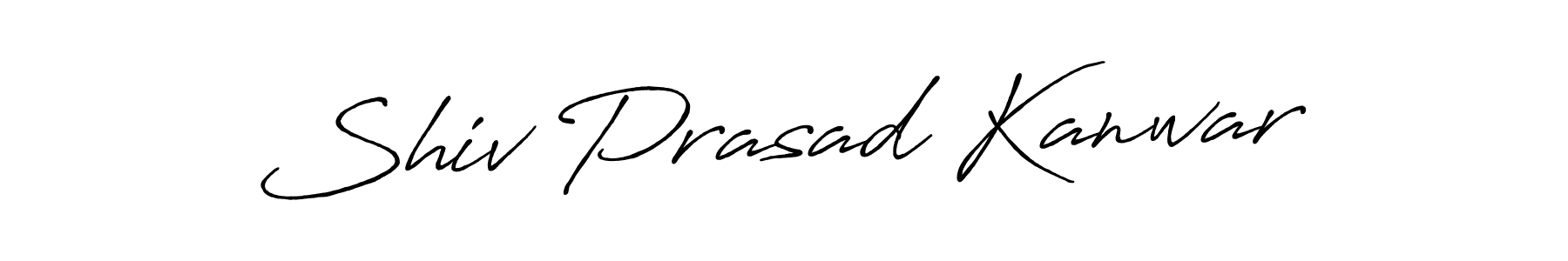 Make a beautiful signature design for name Shiv Prasad Kanwar. With this signature (Antro_Vectra_Bolder) style, you can create a handwritten signature for free. Shiv Prasad Kanwar signature style 7 images and pictures png