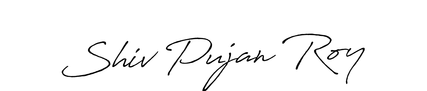 Make a beautiful signature design for name Shiv Pujan Roy. With this signature (Antro_Vectra_Bolder) style, you can create a handwritten signature for free. Shiv Pujan Roy signature style 7 images and pictures png