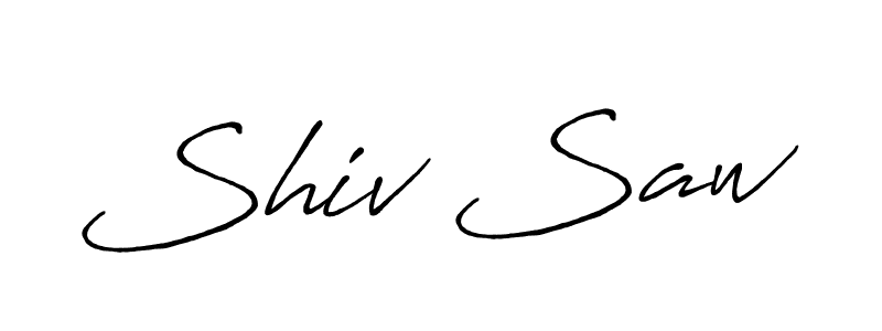 Also we have Shiv Saw name is the best signature style. Create professional handwritten signature collection using Antro_Vectra_Bolder autograph style. Shiv Saw signature style 7 images and pictures png