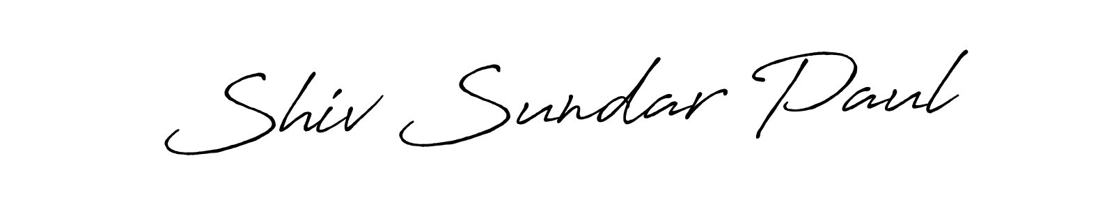 Create a beautiful signature design for name Shiv Sundar Paul. With this signature (Antro_Vectra_Bolder) fonts, you can make a handwritten signature for free. Shiv Sundar Paul signature style 7 images and pictures png