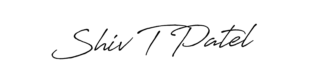 Antro_Vectra_Bolder is a professional signature style that is perfect for those who want to add a touch of class to their signature. It is also a great choice for those who want to make their signature more unique. Get Shiv T Patel name to fancy signature for free. Shiv T Patel signature style 7 images and pictures png