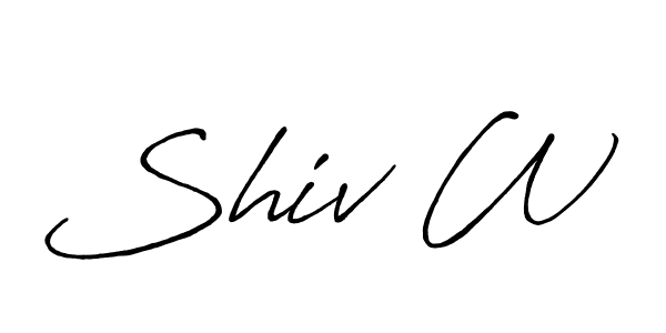 The best way (Antro_Vectra_Bolder) to make a short signature is to pick only two or three words in your name. The name Shiv W include a total of six letters. For converting this name. Shiv W signature style 7 images and pictures png